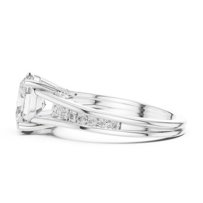 2.30Ct Oval and Round Cut High Quality Lab Grown Diamond Antique Minimalist Dainty Hand Crafted Bridal Ring For Her - HIGHCARAT DIAMONDS