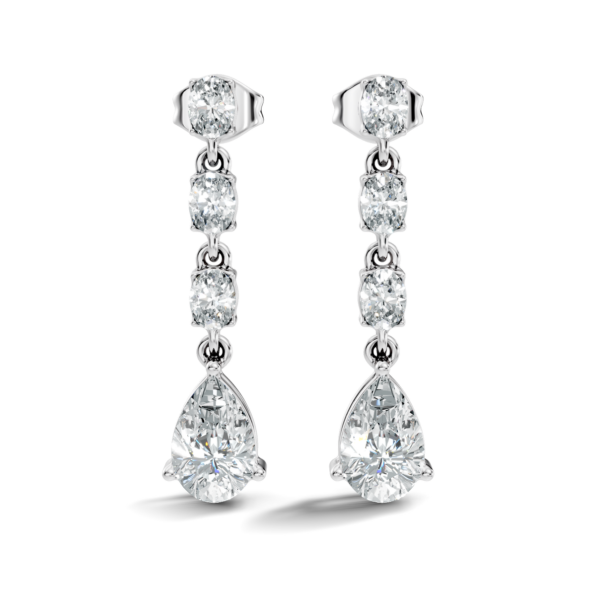 Pear And Oval Cut Lab Grown Diamond Circle Shape Antique Delicate Prong Set Bridesmaid Dangle  Earring Gift For Women's - HIGHCARAT DIAMONDS