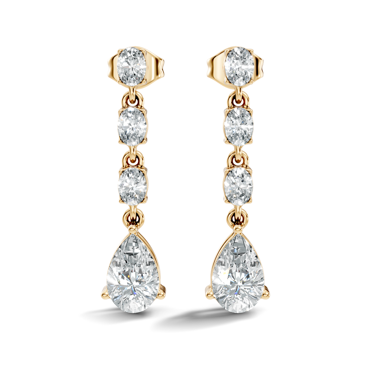 Pear And Oval Cut Lab Grown Diamond Circle Shape Antique Delicate Prong Set Bridesmaid Dangle  Earring Gift For Women's - HIGHCARAT DIAMONDS