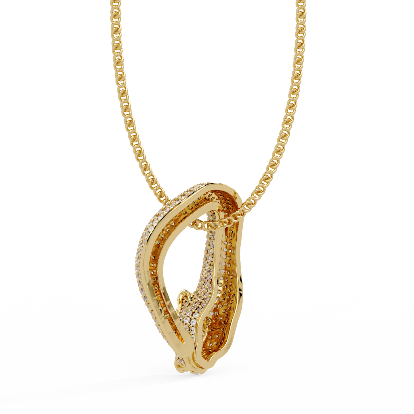 Lab Grown Panther Head Open Cuff Diamond Pendant - HIGHCARAT DIAMONDS