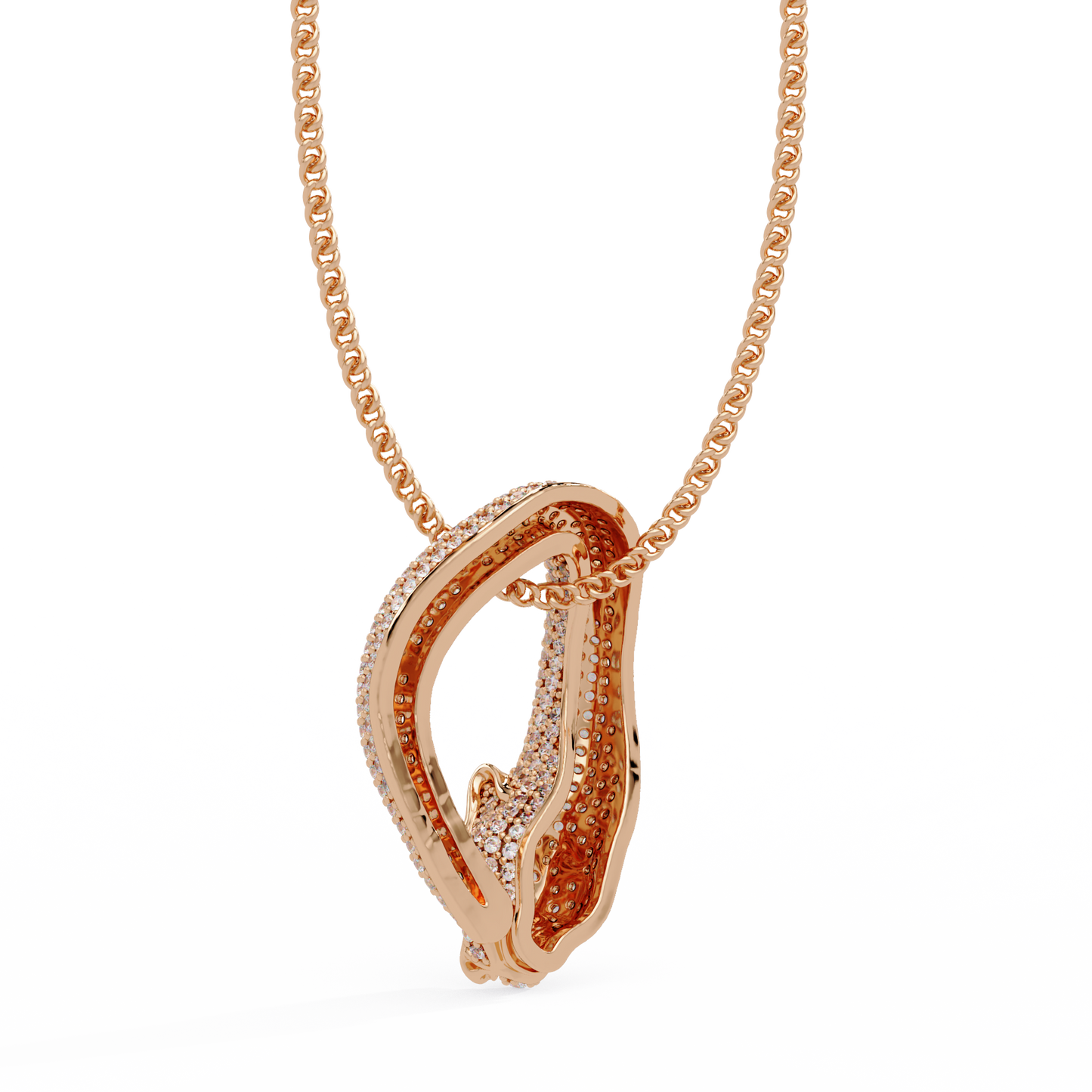 Lab Grown Panther Head Open Cuff Diamond Pendant - HIGHCARAT DIAMONDS