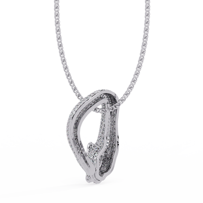 Lab Grown Panther Head Open Cuff Diamond Pendant - HIGHCARAT DIAMONDS