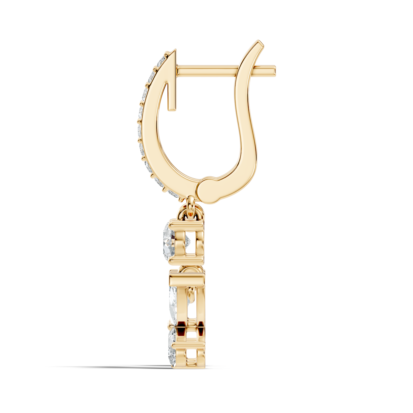 1.85 CT Pear or Marquise Cut Diamond Earring & Butterfly Inspired Dangle Hoop Earrings For Her - HIGHCARAT DIAMONDS