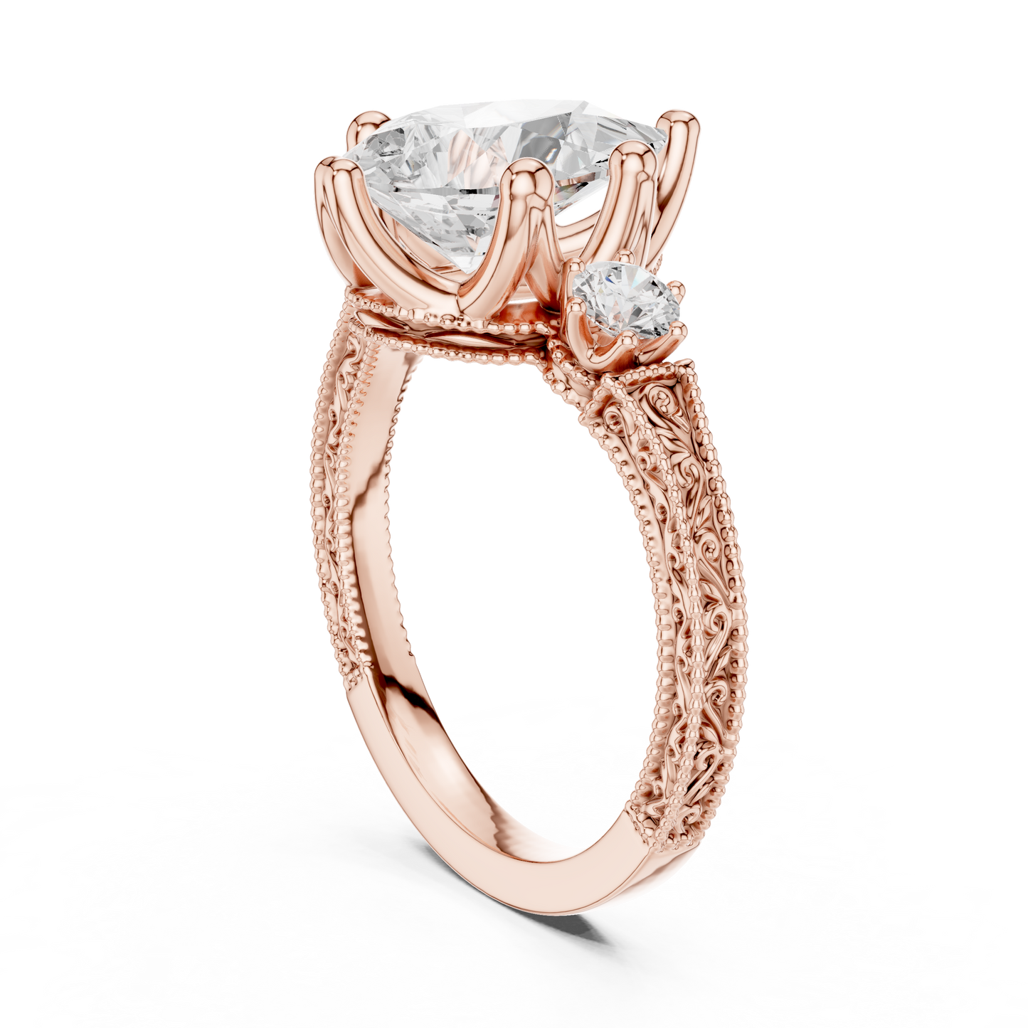 2.80 Pear Cut Lab Grown Diamond Accent Ring in 14-18K Gold Perfect for Gifting or Proposal - HIGHCARAT DIAMONDS