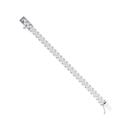 Lab Grown Pear Shape Diamond Cluster Gold Bracelet - HIGHCARAT DIAMONDS