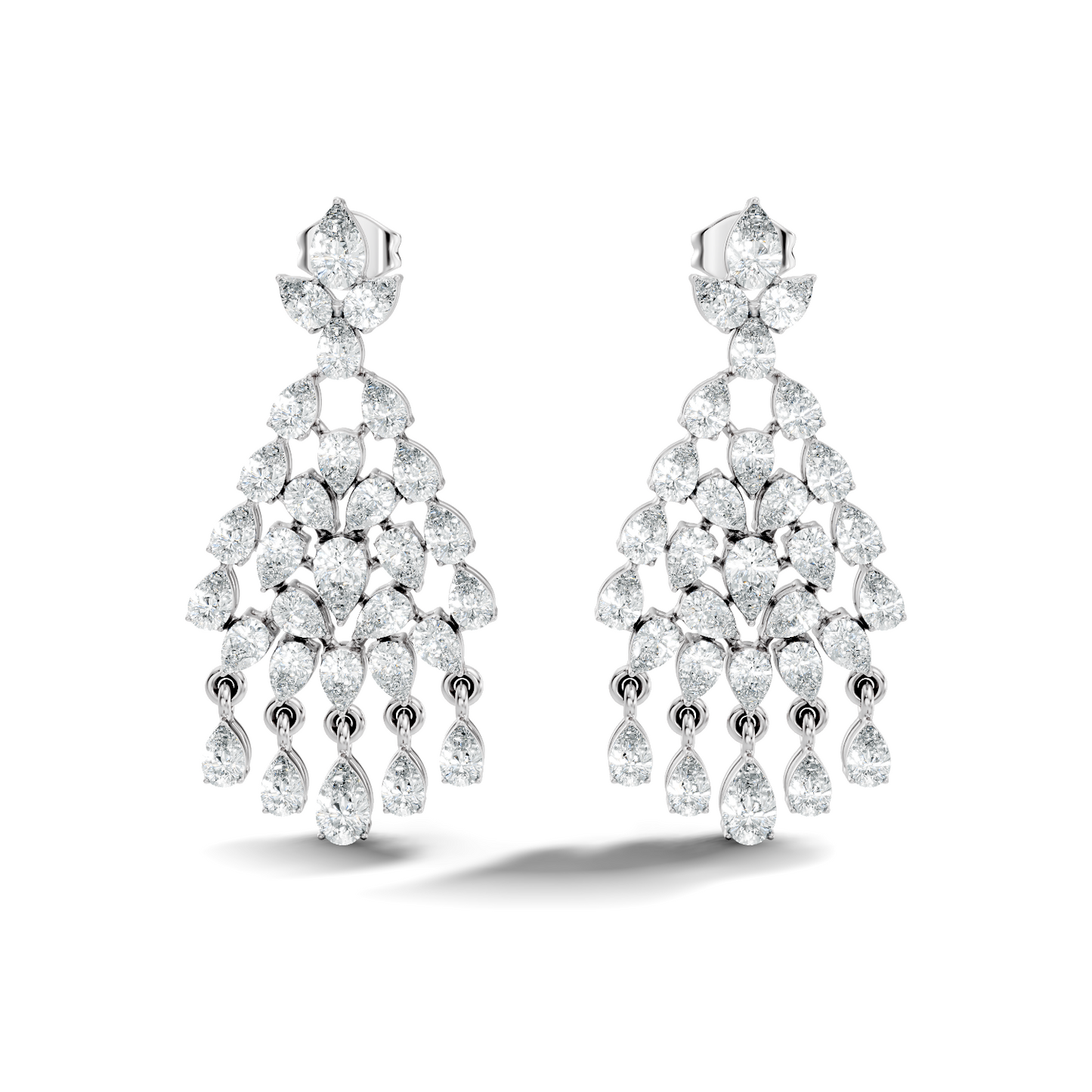 Pear Shape 8.10 Ct Lab Grown & Natural Diamond Sparkling Shinny Beautiful Earrings For Anniversary Gift - HIGHCARAT DIAMONDS