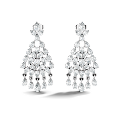 Pear Shape 8.10 Ct Lab Grown & Natural Diamond Sparkling Shinny Beautiful Earrings For Anniversary Gift - HIGHCARAT DIAMONDS