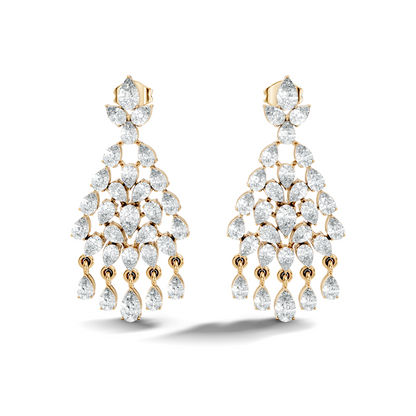 Pear Shape 8.10 Ct Lab Grown & Natural Diamond Sparkling Shinny Beautiful Earrings For Anniversary Gift - HIGHCARAT DIAMONDS