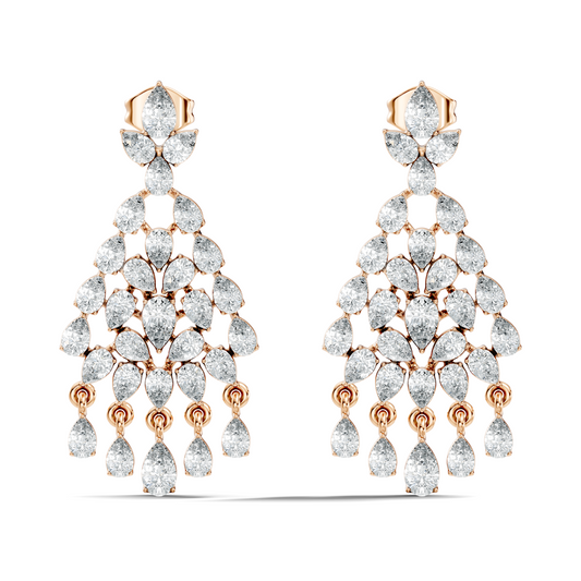 Pear Shape 8.10 Ct Lab Grown & Natural Diamond Sparkling Shinny Beautiful Earrings For Anniversary Gift - HIGHCARAT DIAMONDS