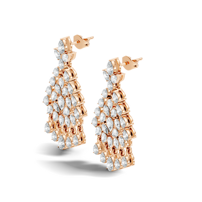 Pear Shape 8.10 Ct Lab Grown & Natural Diamond Sparkling Shinny Beautiful Earrings For Anniversary Gift - HIGHCARAT DIAMONDS