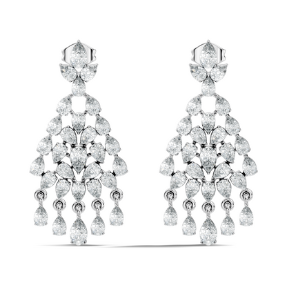 Pear Shape 8.10 Ct Lab Grown & Natural Diamond Sparkling Shinny Beautiful Earrings For Anniversary Gift - HIGHCARAT DIAMONDS