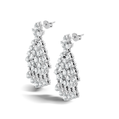 Pear Shape 8.10 Ct Lab Grown & Natural Diamond Sparkling Shinny Beautiful Earrings For Anniversary Gift - HIGHCARAT DIAMONDS