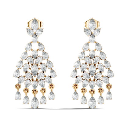 Pear Shape 8.10 Ct Lab Grown & Natural Diamond Sparkling Shinny Beautiful Earrings For Anniversary Gift - HIGHCARAT DIAMONDS