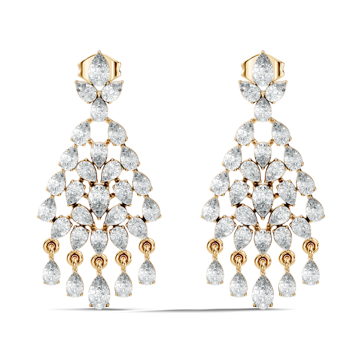 Pear Shape 8.10 Ct Lab Grown & Natural Diamond Sparkling Shinny Beautiful Earrings For Anniversary Gift - HIGHCARAT DIAMONDS