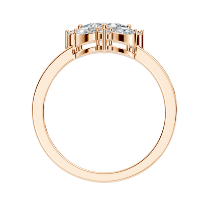 Lab Grown Princess Cut Diamond Halo Engagement Ring