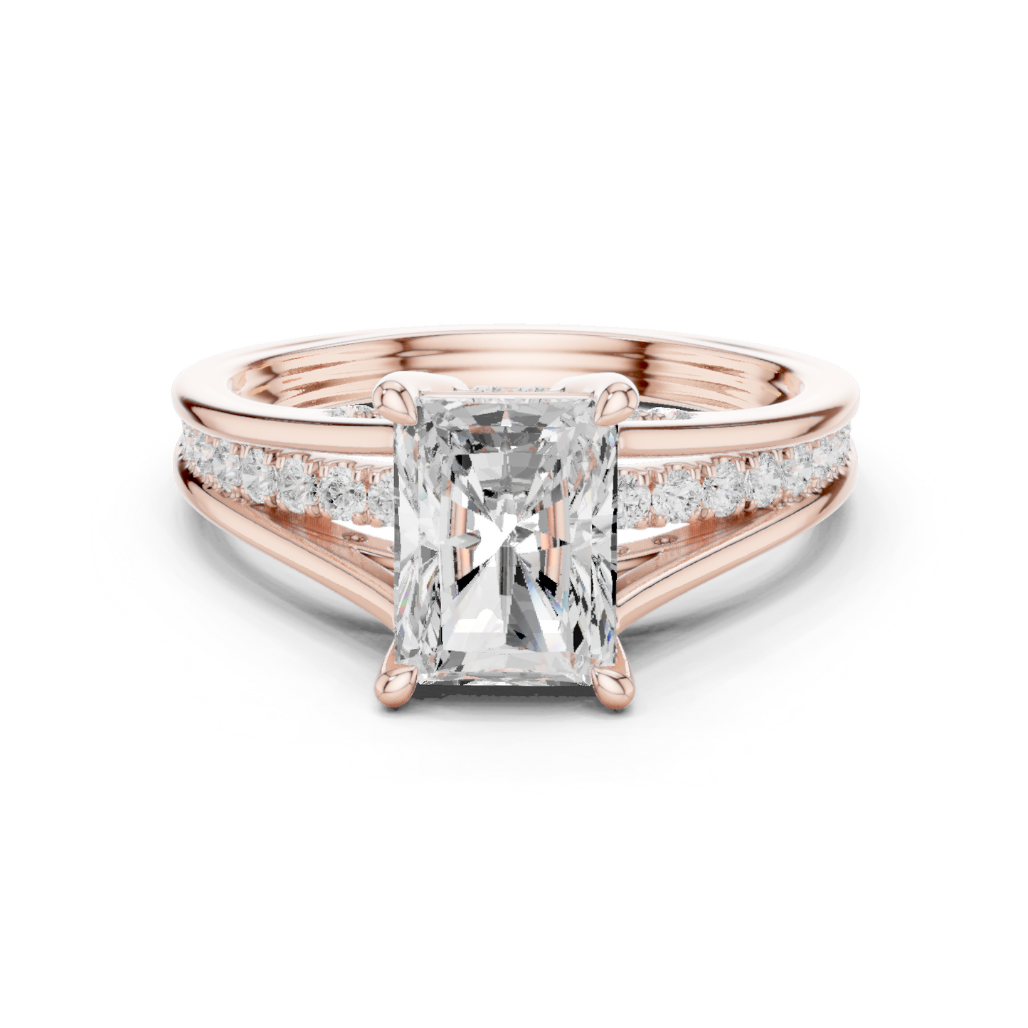 2.80Ct Radiant and Round Cut Lab Grown Diamond Ring, Unique Delicate Vintage Sparkling Ring Gift For Her - HIGHCARAT DIAMONDS