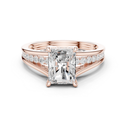 2.80Ct Radiant and Round Cut Lab Grown Diamond Ring, Unique Delicate Vintage Sparkling Ring Gift For Her - HIGHCARAT DIAMONDS