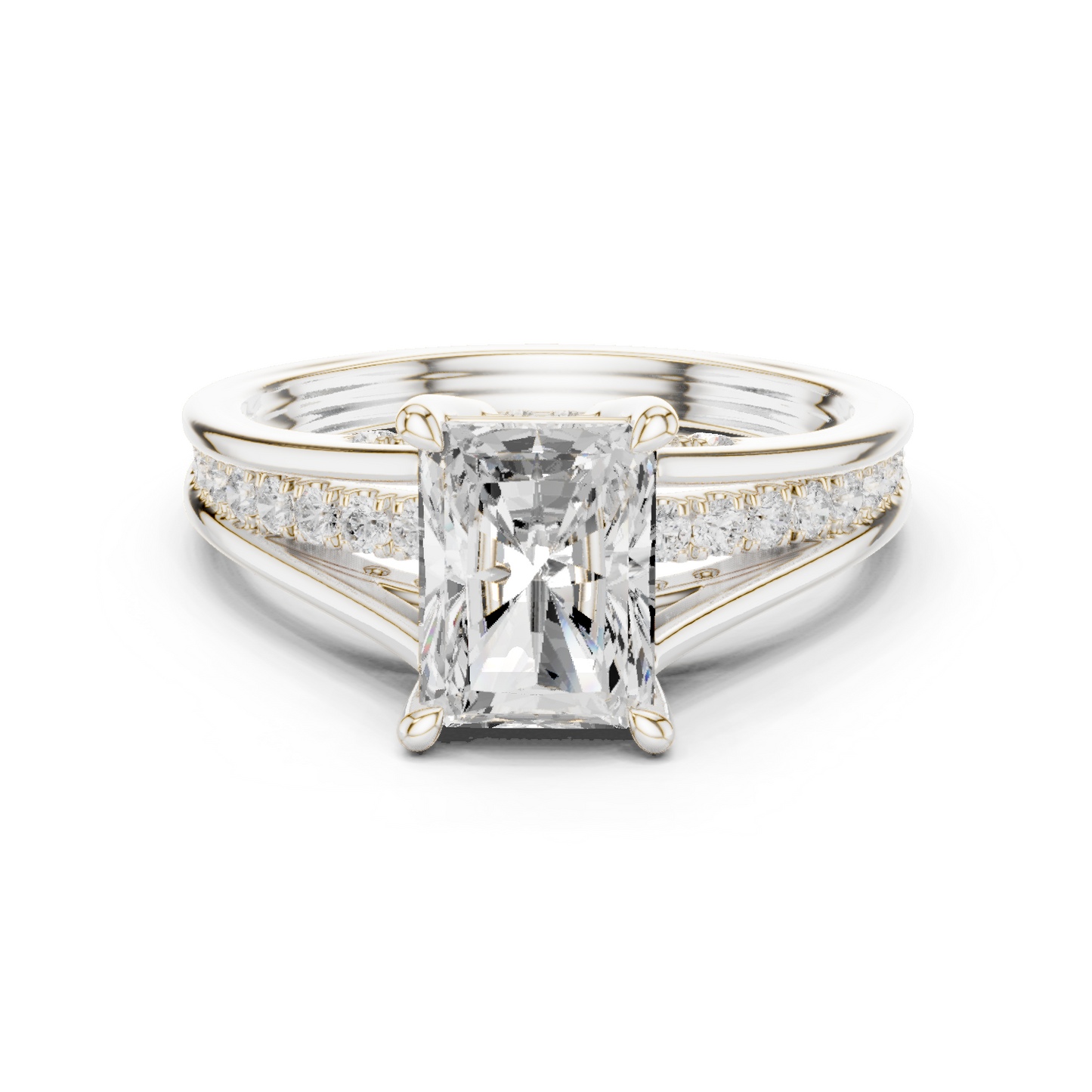 2.80Ct Radiant and Round Cut Lab Grown Diamond Ring, Unique Delicate Vintage Sparkling Ring Gift For Her - HIGHCARAT DIAMONDS