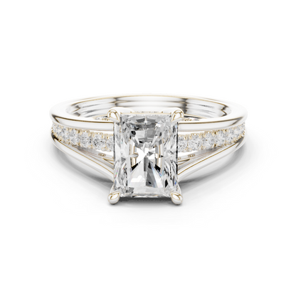 2.80Ct Radiant and Round Cut Lab Grown Diamond Ring, Unique Delicate Vintage Sparkling Ring Gift For Her - HIGHCARAT DIAMONDS