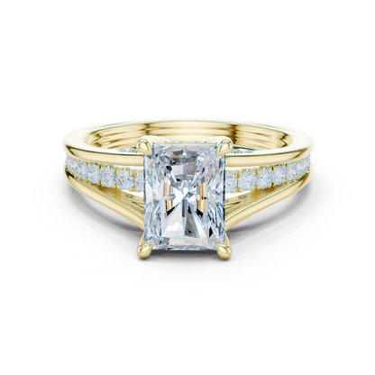 2.80Ct Radiant and Round Cut Lab Grown Diamond Ring, Unique Delicate Vintage Sparkling Ring Gift For Her - HIGHCARAT DIAMONDS