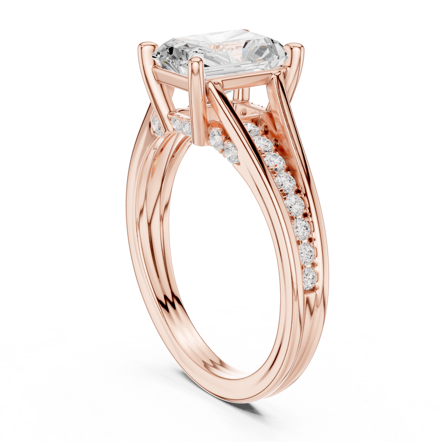 2.80Ct Radiant and Round Cut Lab Grown Diamond Ring, Unique Delicate Vintage Sparkling Ring Gift For Her - HIGHCARAT DIAMONDS