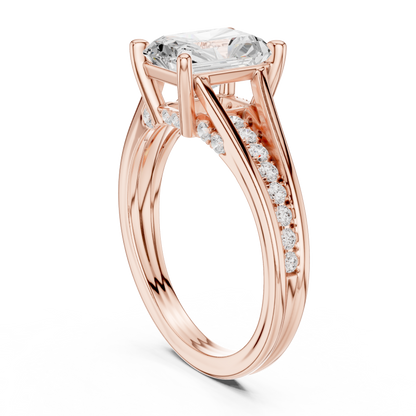 2.80Ct Radiant and Round Cut Lab Grown Diamond Ring, Unique Delicate Vintage Sparkling Ring Gift For Her - HIGHCARAT DIAMONDS
