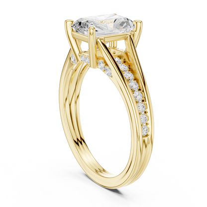 2.80Ct Radiant and Round Cut Lab Grown Diamond Ring, Unique Delicate Vintage Sparkling Ring Gift For Her - HIGHCARAT DIAMONDS