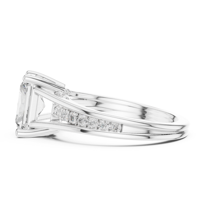 2.80Ct Radiant and Round Cut Lab Grown Diamond Ring, Unique Delicate Vintage Sparkling Ring Gift For Her - HIGHCARAT DIAMONDS
