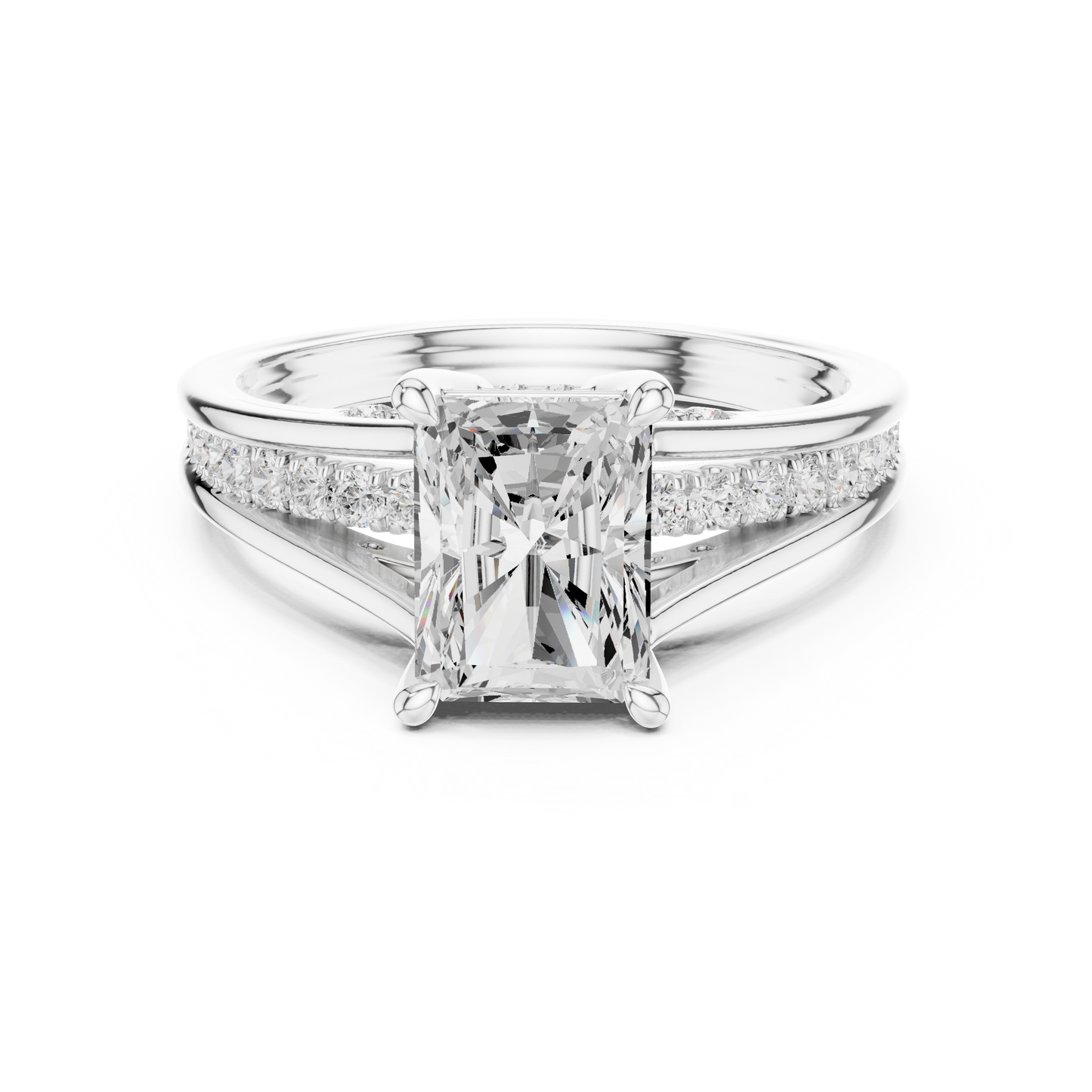 2.80Ct Radiant and Round Cut Lab Grown Diamond Ring, Unique Delicate Vintage Sparkling Ring Gift For Her - HIGHCARAT DIAMONDS