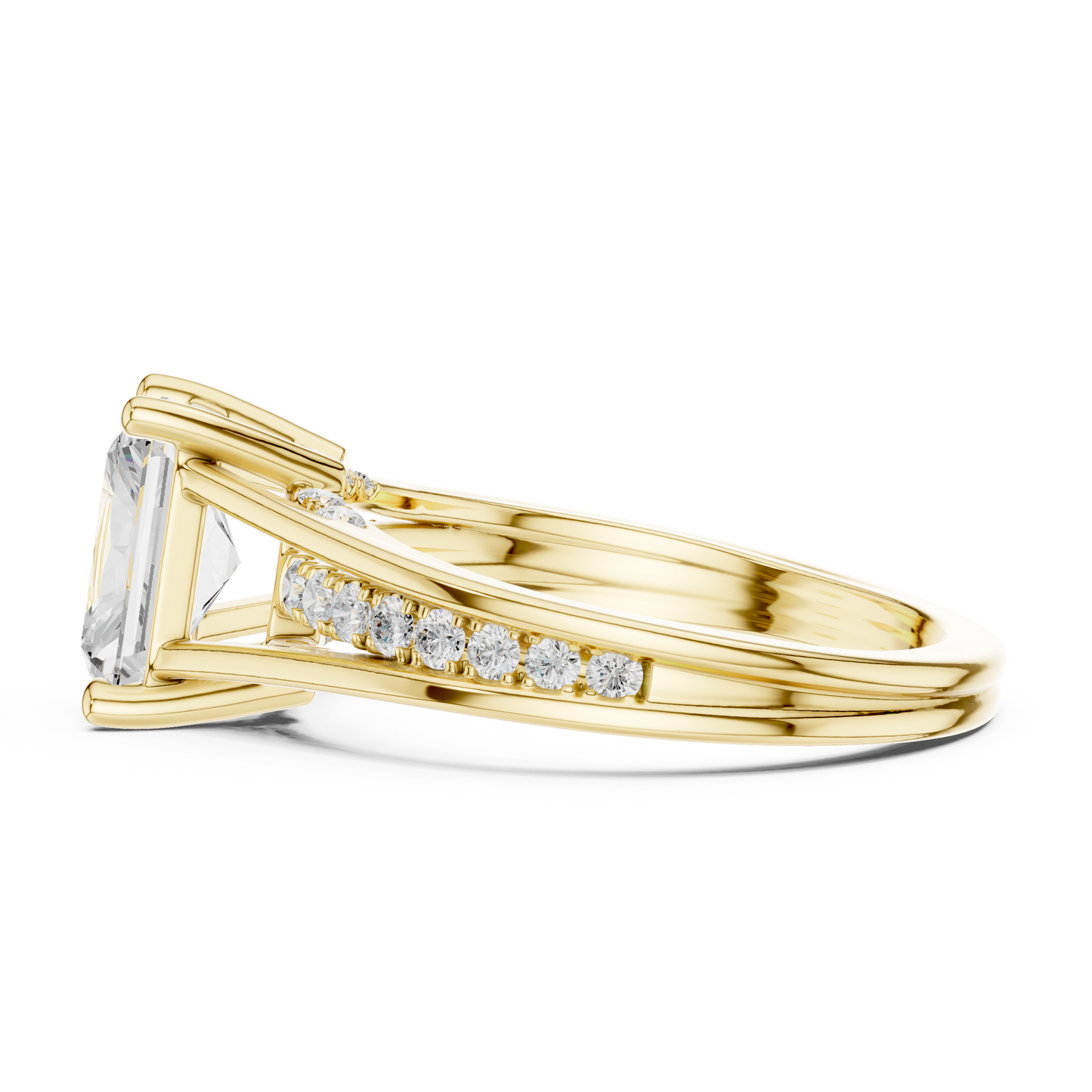 2.80Ct Radiant and Round Cut Lab Grown Diamond Ring, Unique Delicate Vintage Sparkling Ring Gift For Her - HIGHCARAT DIAMONDS