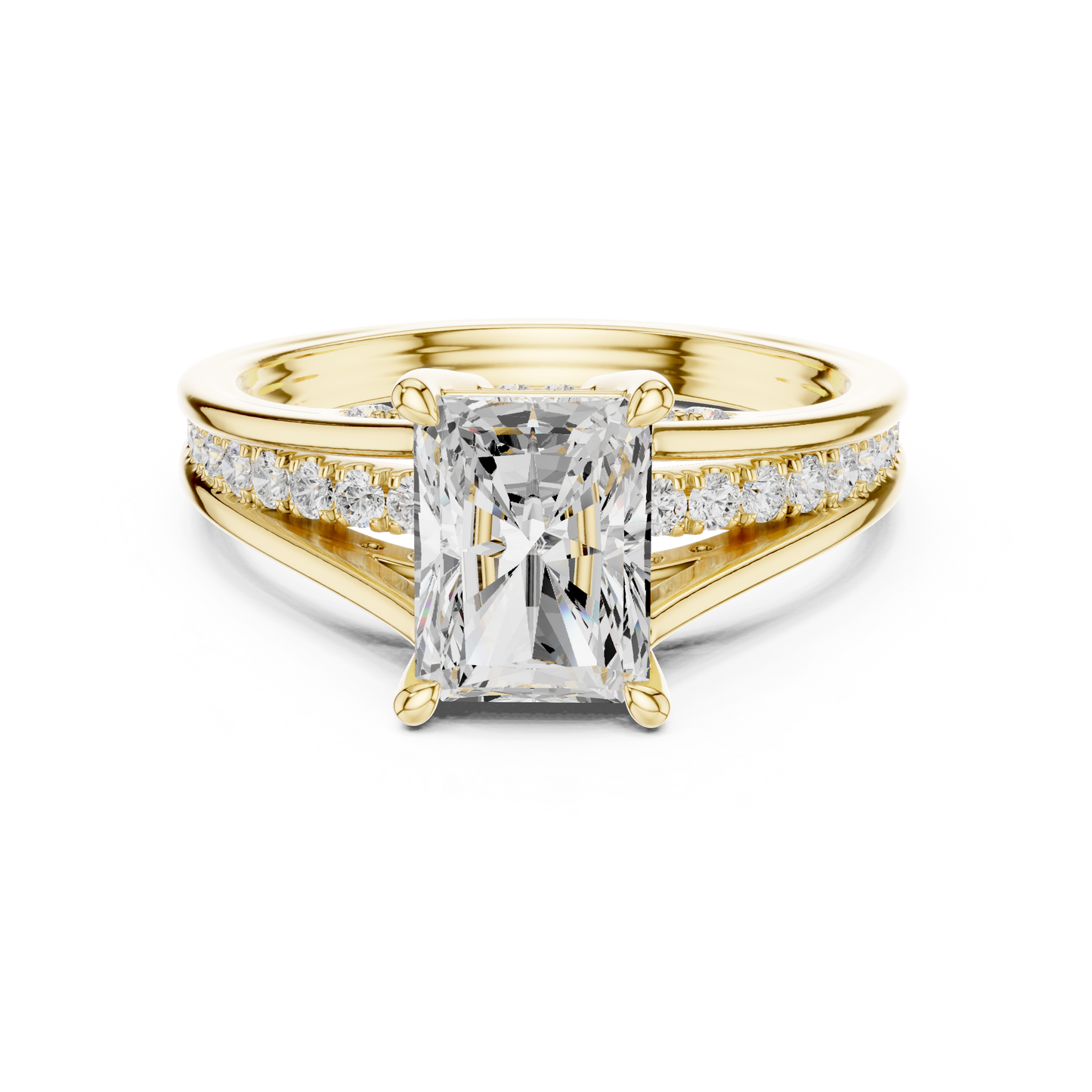 2.80Ct Radiant and Round Cut Lab Grown Diamond Ring, Unique Delicate Vintage Sparkling Ring Gift For Her - HIGHCARAT DIAMONDS