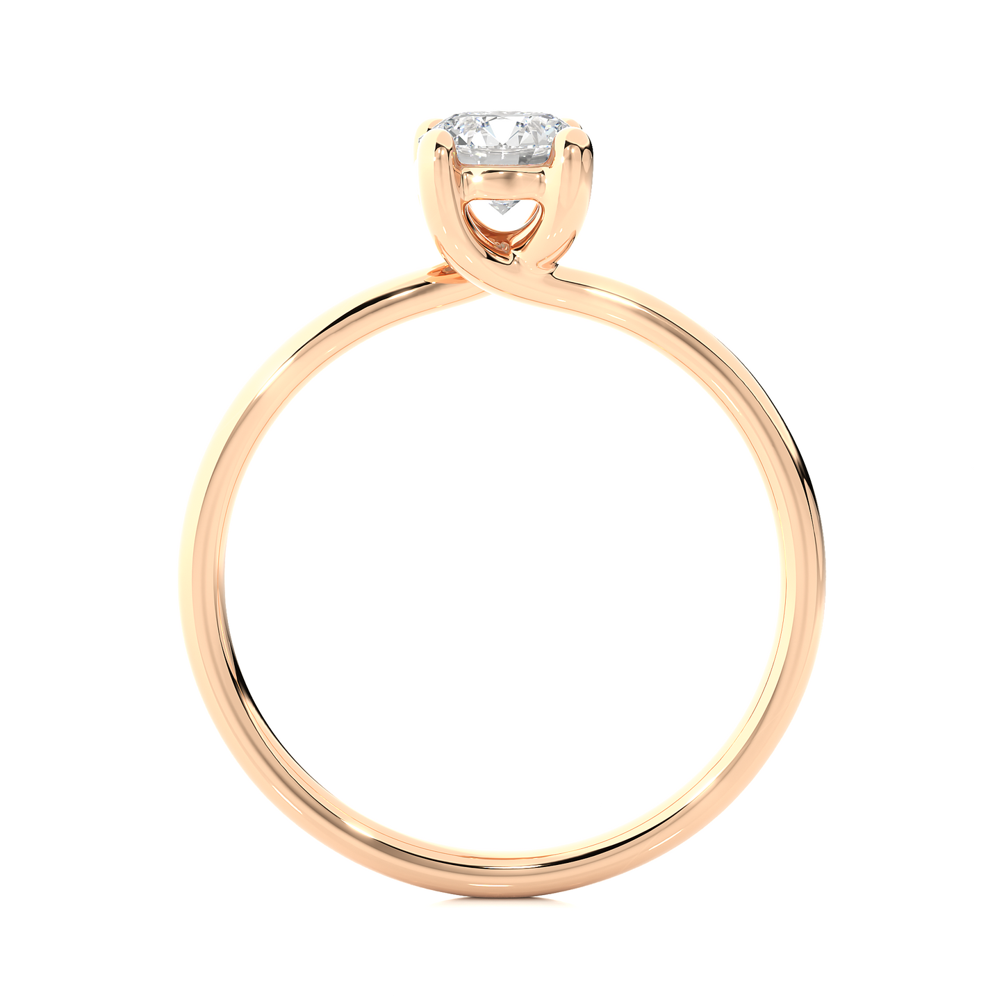 Lab Grown Round Brilliant Cut Diamond Ring - HIGHCARAT DIAMONDS