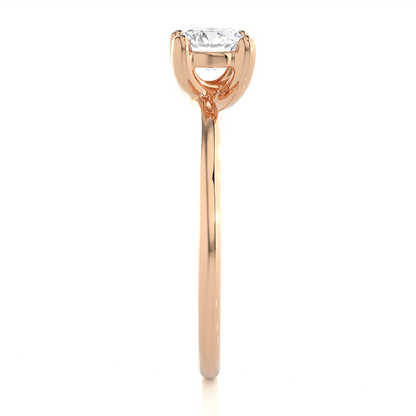 Lab Grown Round Brilliant Cut Diamond Ring - HIGHCARAT DIAMONDS