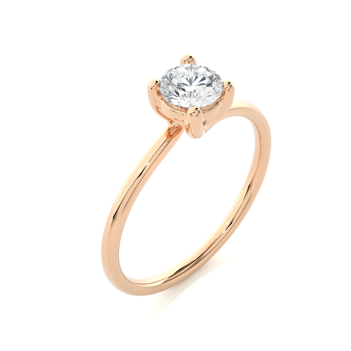 Lab Grown Round Brilliant Cut Diamond Ring - HIGHCARAT DIAMONDS