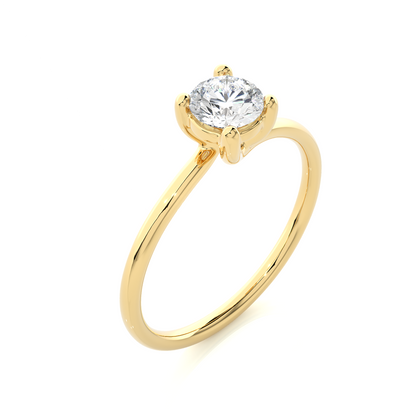 Lab Grown Round Brilliant Cut Diamond Ring - HIGHCARAT DIAMONDS