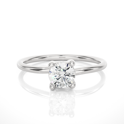 Lab Grown Round Brilliant Cut Diamond Ring - HIGHCARAT DIAMONDS