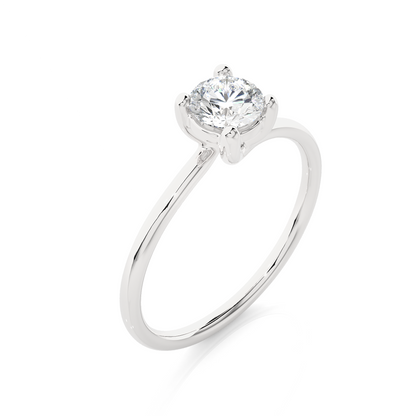 Lab Grown Round Brilliant Cut Diamond Ring - HIGHCARAT DIAMONDS