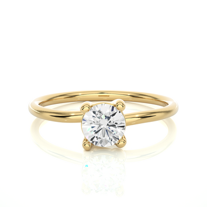 Lab Grown Round Brilliant Cut Diamond Ring - HIGHCARAT DIAMONDS