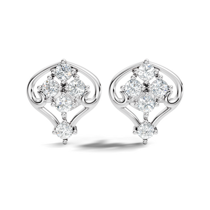 Round Shapes Lab Grown & Natural Diamond 18k Solid White Gold Fabulous Dainty Diamond Ring For Her Gift - HIGHCARAT DIAMONDS