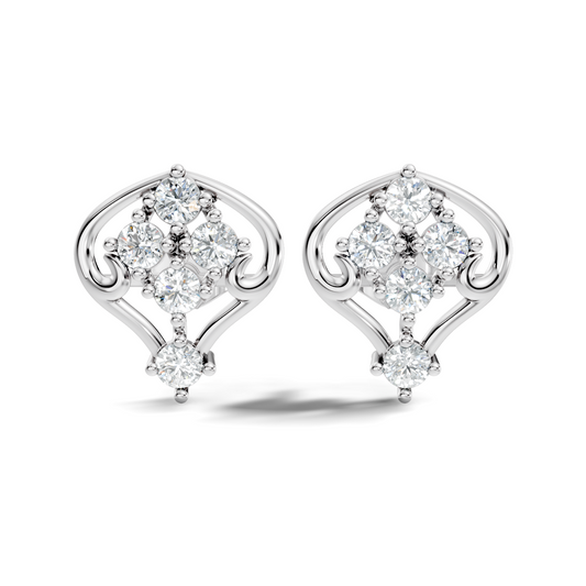 Round Shapes Lab Grown & Natural Diamond 18k Solid White Gold Fabulous Dainty Diamond Ring For Her Gift - HIGHCARAT DIAMONDS