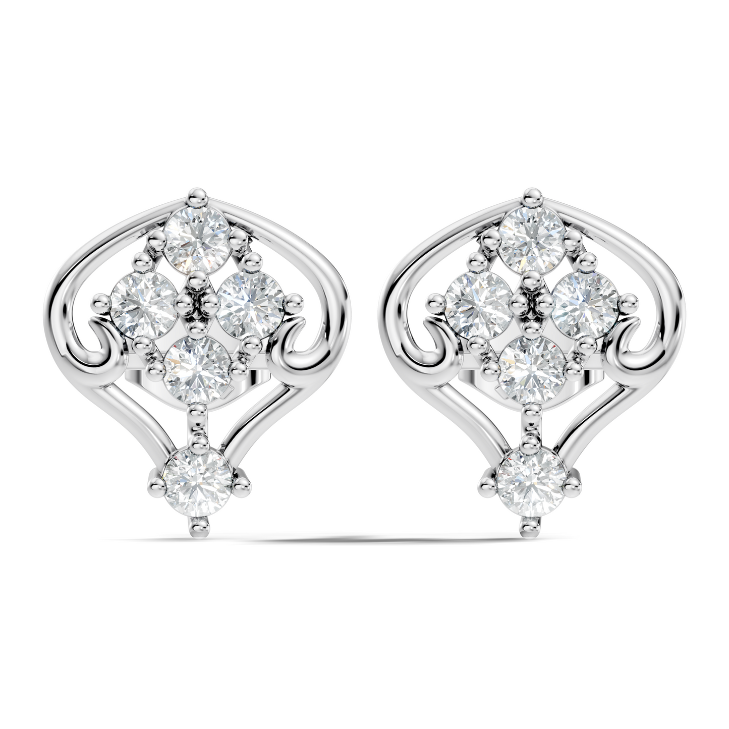 Round Shapes Lab Grown & Natural Diamond 18k Solid White Gold Fabulous Dainty Diamond Ring For Her Gift - HIGHCARAT DIAMONDS