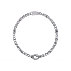 Lab Grown Round Diamond Cuban Link Circle Clasp Necklace - HIGHCARAT DIAMONDS