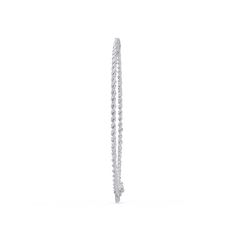 Lab Grown Round Diamond Cuban Link Circle Clasp Necklace - HIGHCARAT DIAMONDS