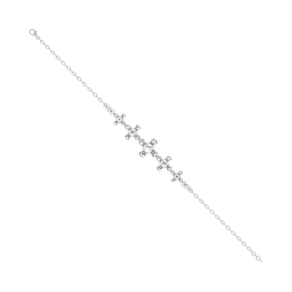 Lab Grown Round Diamond Floral Motif Bracelet - HIGHCARAT DIAMONDS
