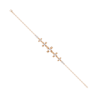 Lab Grown Round Diamond Floral Motif Bracelet - HIGHCARAT DIAMONDS