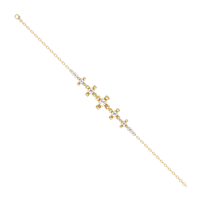 Lab Grown Round Diamond Floral Motif Bracelet - HIGHCARAT DIAMONDS