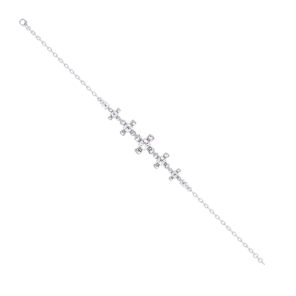 Lab Grown Round Diamond Floral Motif Bracelet - HIGHCARAT DIAMONDS