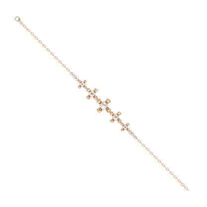 Lab Grown Round Diamond Floral Motif Bracelet - HIGHCARAT DIAMONDS