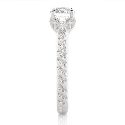 Lab Grown Round Diamond Minimalist Twisted Ring - HIGHCARAT DIAMONDS