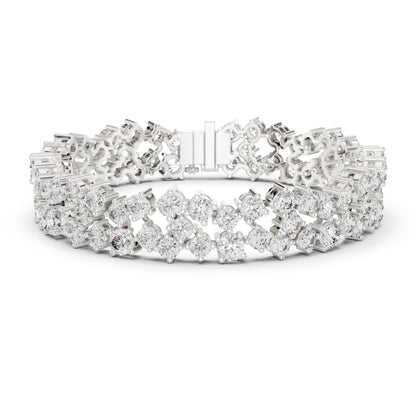 14.10 Ct Round Cut High Quality Lab Grown Diamond Vintage 14k Solid Yellow Gold Classic Perfect Wedding Wear Tennis Bracelet - HIGHCARAT DIAMONDS